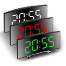 Axyaa LED Curved Screen Alarm Clock with Temperature and Snooze