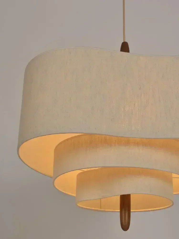 Axyaa Wabi Sabi Cloth Ceiling Lamp: LED Island Pendant Chandelier for Home Decor