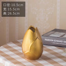 Axyaa Europe Gold-plated Ceramic Vase Creative Design Porcelain Flower Vase