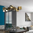 Axyaa Nordic Cube Chandelier: Modern, Simple & Unique Lighting for Restaurant, Cafe, or Bar.