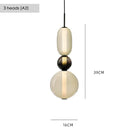 Axyaa Colored Glass LED Pendant Chandelier for Modern Creative Restaurant, Cafe, Bedroom, Living Room