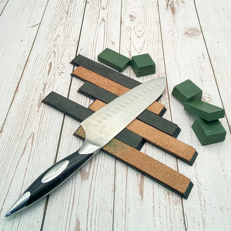 Axya Leather Honing Strop with Polishing Paste for Knife Sharpening Machine