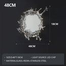 Axyaa Water Flower Mirror Wall Light for Home Decor and Bathroom Lighting