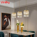 Axyaa Nordic Crystal Pendant Chandelier for Dining Room & Bar
