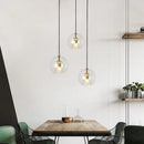Axyaa Gold Glass Ball Pendant Light for Elegant Dining Room and Bedroom Lighting