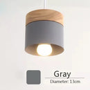 Axyaa Modern Wood Iron Pendant Lights - Nordic Colorful Minimalist Design