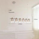 Axyaa Modern Minimalist Cream Chandelier for Dining & Study Area
