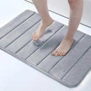 Luxury Memory Foam Bath Mat by Axyaa: Super Absorbent, Soft Coral Velvet, Non-Slip Rug