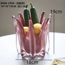 Axyaa Glass Vase Ornament Decorative Flower Vessel Hydroponic Desktop Arrangement