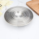 Axya Stainless Steel Round Dinner Plates Serving Tray Fruit Dessert Bowl