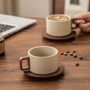 Ceramic Coffee Cup with Saucer 250ml Large Capacity Tea Cup by Axyaa