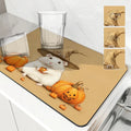 Axyaa Halloween Mouse Kitchen Drying Mat
