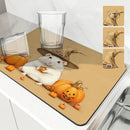 Axyaa Halloween Mouse Kitchen Drying Mat