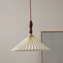Axyaa Fabric Copper LED Pendant Lights, E14 Nordic Hanging Lamp for Home Decor