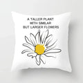 Nordic Daisy Print Pillow Cover by Axyaa - Modern Floral Cushion for Living Room
