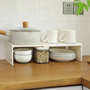 Axyaa Retractable Organizer Rack for Kitchen Cupboard, Wardrobe, and Makeup Cabinet Storage