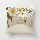 Axyaa Sunset Field Flowers Pillowcase Home Decor Office Car Ornaments