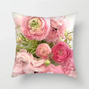 Axyaa Pink Floral Polyester Throw Pillow Cover 45X45cm