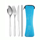 Axyaa Stainless Steel Cutlery Set - Knife, Fork, Spoon, Chopsticks