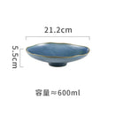 Axyaa Ceramic High-Footed Seafood Sashimi & Sushi Plates Set - Retro Restaurant Tableware