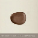 Axyaa Black Walnut Wood Tray: Japanese Style Dessert & Coffee Saucer