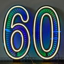 Axyaa Starry Sky Neon Number Sign Double-Sided Light for Party Decor