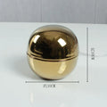 Axyaa Golden Electroplated Ceramic Spherical Bowl with Lid - Restaurant Dessert Soup Steamed Egg Bowl