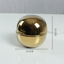 Axyaa Golden Electroplated Ceramic Spherical Bowl with Lid - Restaurant Dessert Soup Steamed Egg Bowl