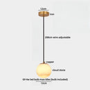 Axyaa Cloud Stone LED Pendant Lights: Modern Brass Kitchen Island Hanging Lamp