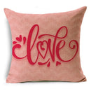 Axyaa Pink Heart Pattern Cushion Cover - 40cm/45cm & 50cm Sizes