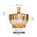 Axyaa Crystal Glass Bowl with Lid, Fruit Plate, Candy Jar, Melon Seed Box