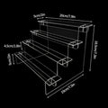Clear Acrylic Makeup Organizer Rack by Axyaa - Cosmetic Storage Stand for Eyeshadow, Lipstick, Powder