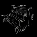 Clear Acrylic Makeup Organizer Rack by Axyaa - Cosmetic Storage Stand for Eyeshadow, Lipstick, Powder