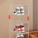 Axyaa Clear Stackable Shoe Storage Organizers - Sneaker Holder Rack Bin