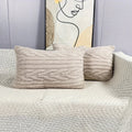 Axyaa Plush Cream White Throw Pillow Cover for Cozy Home Decor