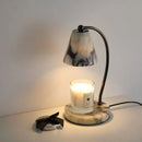 Marble Table Lamp with Black Metal Finish by Axyaa for Hotel Bedroom & Parlor