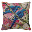 Axyaa Bird Flower Linen Pillowcase Sofa Cushion Cover Home 40x40-60x60