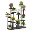 Axyaa Multi-Tiered Plant Stand for 11 Potted Flowers - Ideal for Home and Garden.