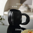 Axyaa Irregular Ceramic Coffee Cup Large Capacity for Home and Office