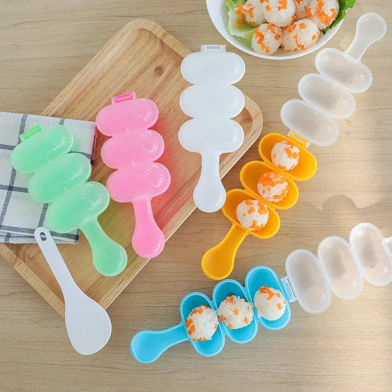 Axyaa Baby Rice Ball Mold Set - Kids Sushi Maker Kit & Vegetable Mould