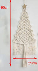 Axyaa Macrame Christmas Tree Wall Hanging Farmhouse Xmas Decor