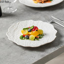 Axyaa Stone Pattern Flower Plate Set - Creative Tableware for Steak, Dessert, Salad