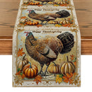 Fall Turkey Pumpkin Table Runner by Axyaa: Thanksgiving Dining Coffee Wedding Decor