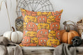 Axyaa Halloween Skeleton Pumpkin Moon Pillow Cover for Sofa Bedroom Car