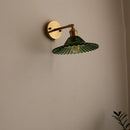 Axyaa Green Glass LED Wall Light for Home Decor, Japanese Style, Living Room, Bedroom
