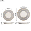 Axya Ceramic Flat Plate Set for Molecular Cuisine and Creative Tableware