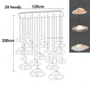 Axyaa Glass Cloud Staircase Pendant Lamp for Apartment Villa Living Room