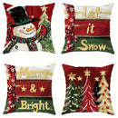 Axyaa Christmas Snowman Tree Pillowcase - Festive Home Decor & Holiday Gift