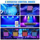 Axyaa 4PCS 36W RGBWA+UV LED Par Light Set with Remote Control for Stage Effects