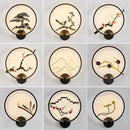 Axyaa LED Chinese Branch Flower Bird Wall Lamp for Home Decoration